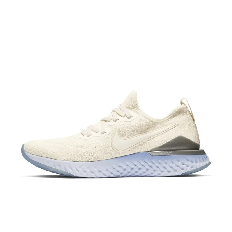 Nike Epic React Flyknit 2 Sail Aluminum (W) Sail/Aluminium-Metallic Silver-Sail (BQ8927-100)