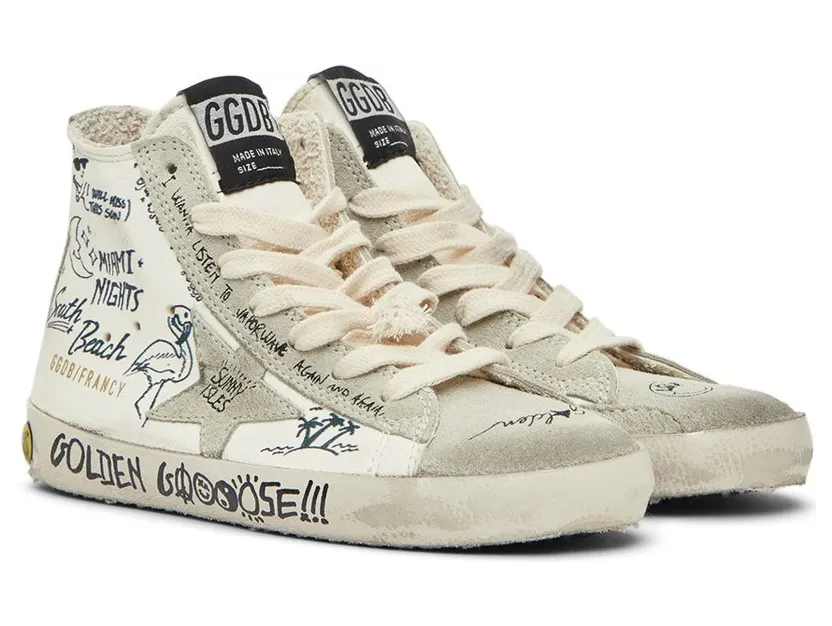 Golden Goose Kids White Francy Classic Sneakers (GYF00113.F002669.10220) (4)