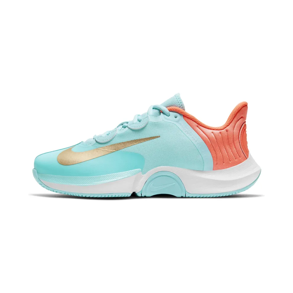 NikeCourt Air Zoom GP Turbo Hardcourt Blue “Copa / Bright Mango / White / Metallic Gold” (CK7580-400)