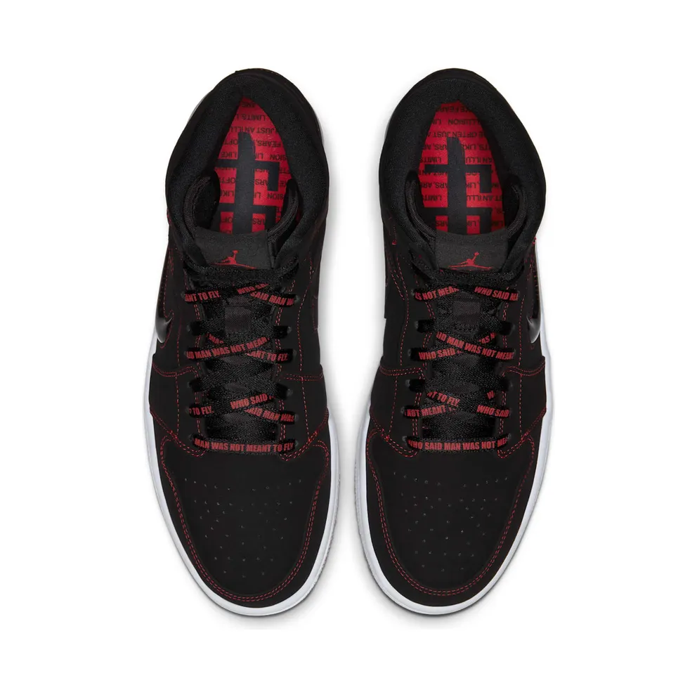 Jordan 1 Mid Fearless Come Fly With Me Black/Gym Red-White (CK5665-062)