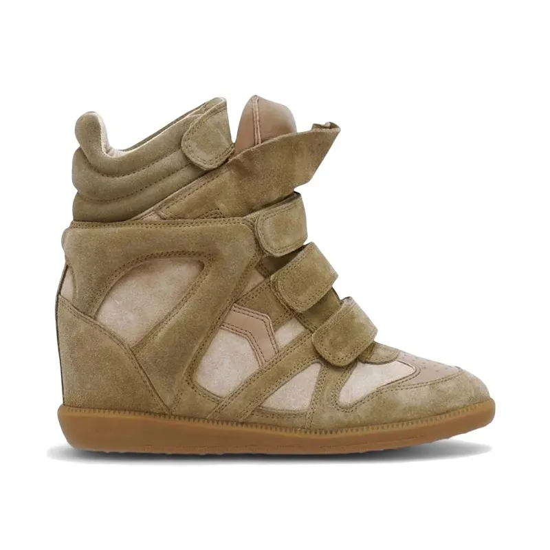 Isabel Marant Bekett Leather Wedge Taupe (BK0010FA-A1E19S-50TA)