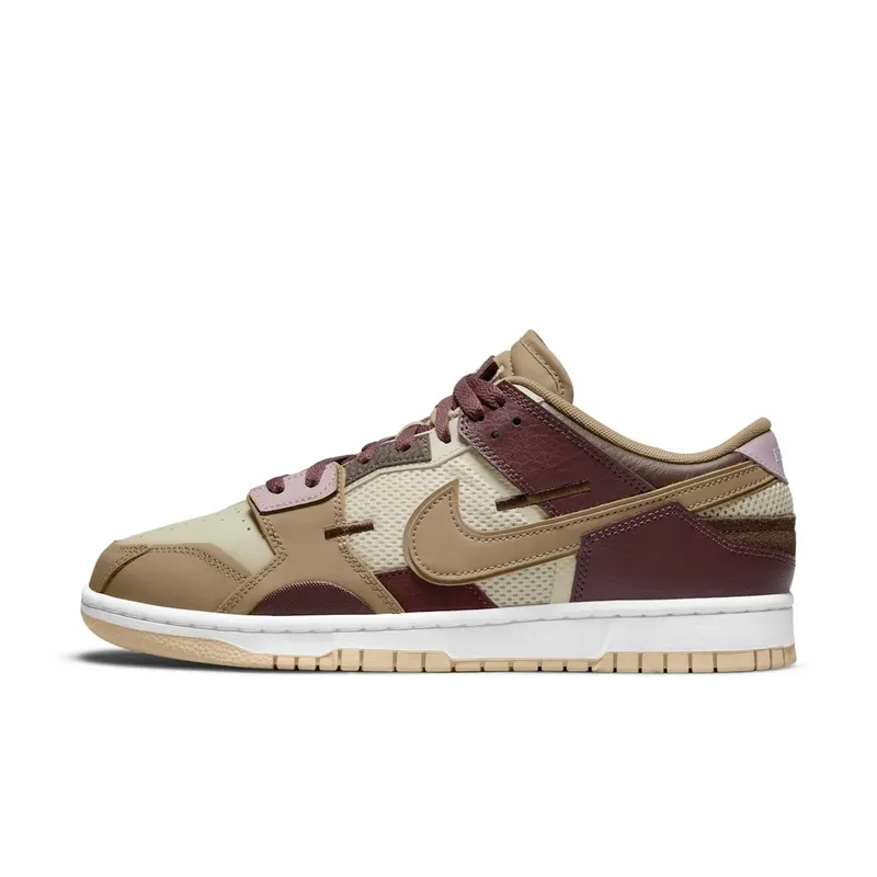 Nike Dunk Low Scrap Latte – “Latte / Maroon / White-khaki” (DH7450-100)