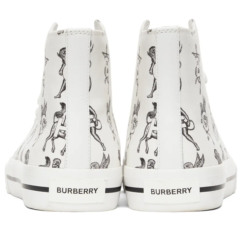 Burberry White Mythical Alphabet Larkhall Sneakers (8039478) (4)
