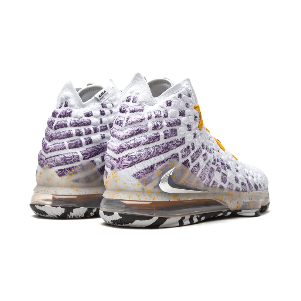 Nike LeBron 17 Bron 2K Playoffs White/Gold/Purple (BQ3177 101)