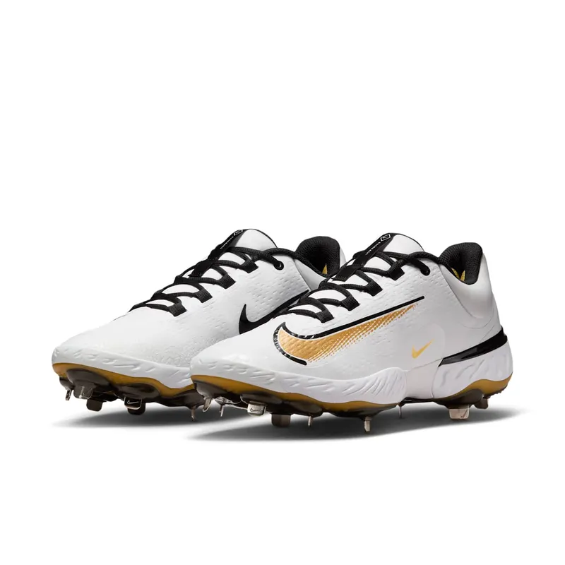 Nike Alpha Huarache Elite 4 Low White Black Metallic Gold (FD2745-119)