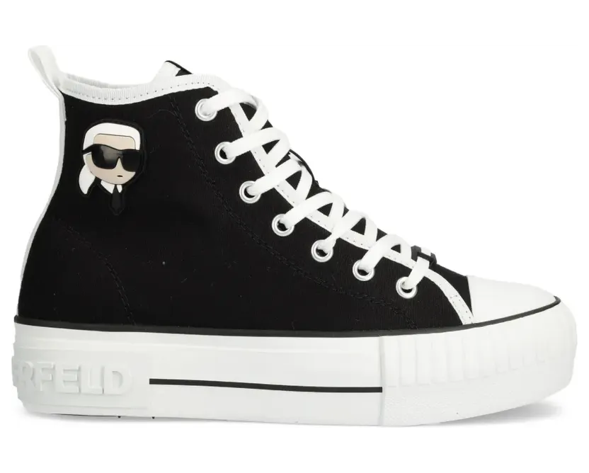 Karl Lagerfeld Ikon Kampus Max sneakers met logopatch – Zwart (KL60444)
