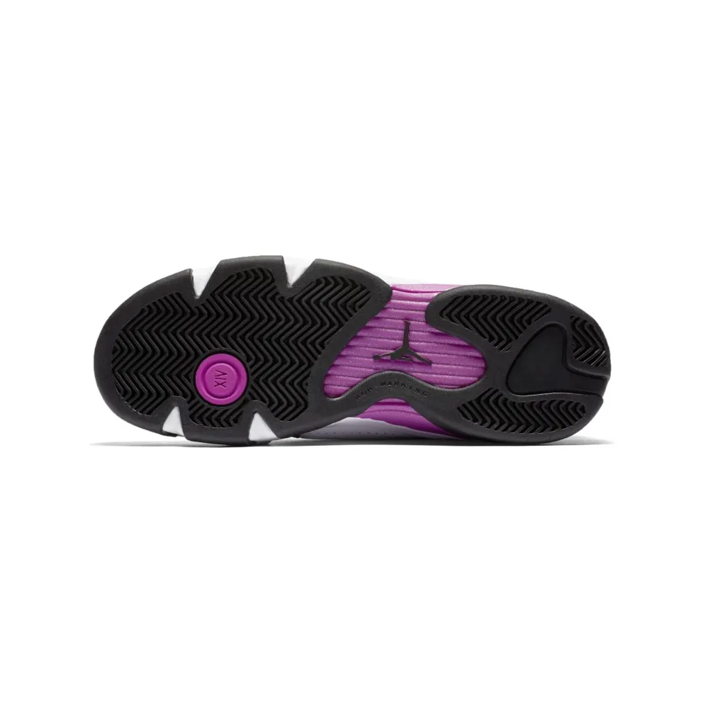 Jordan 14 Retro Fuchsia Flash Black Toe (GS) White/Fuchsia Flash-Black (654969-119)