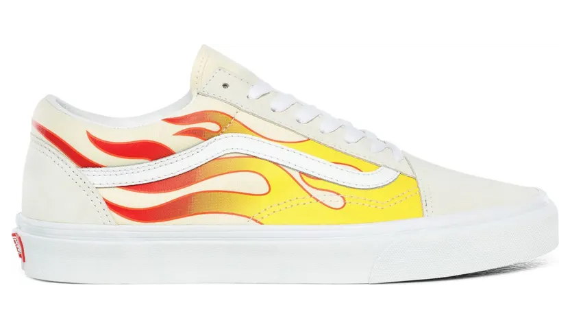 VANS Flame Old Skool Schoenen (Wit)