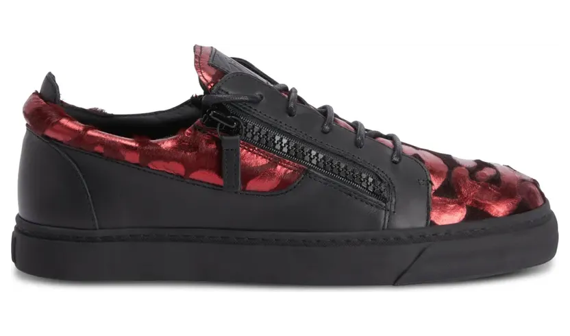 Giuseppe Zanotti Frankie Sneakers mit doppeltem Reißverschluss – Rot (RU00129K55)