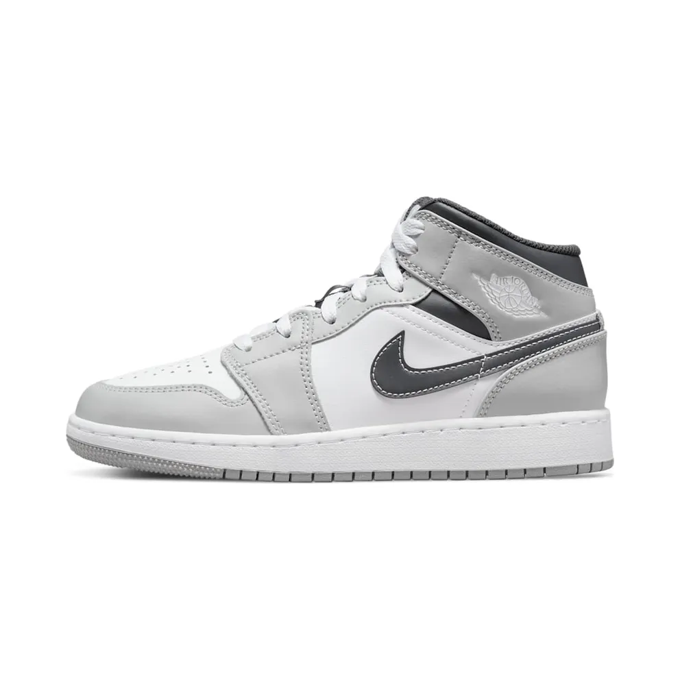 Air Jordan 1 Mid GS Smoke Grey Black (554725-078)