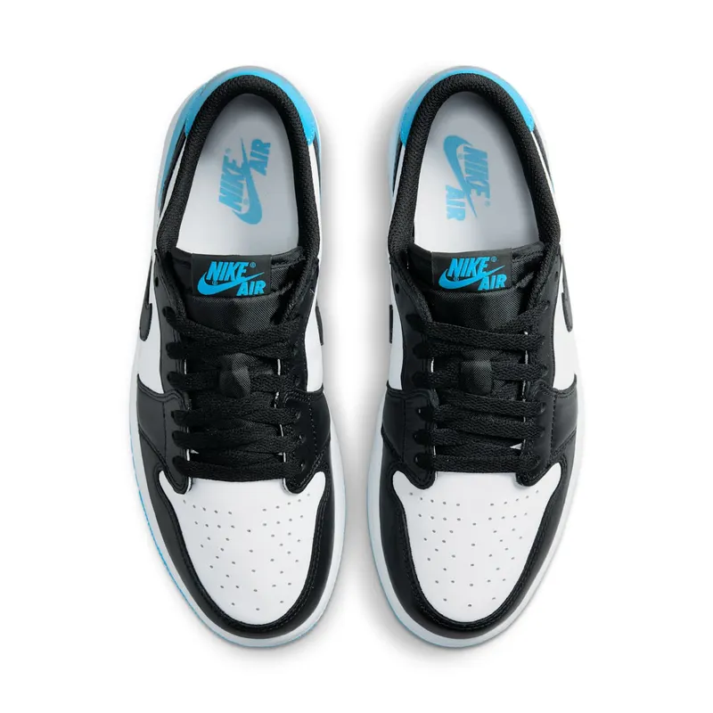 Air Jordan 1 Low Black and Dark Powder Blue (CZ0775-104)