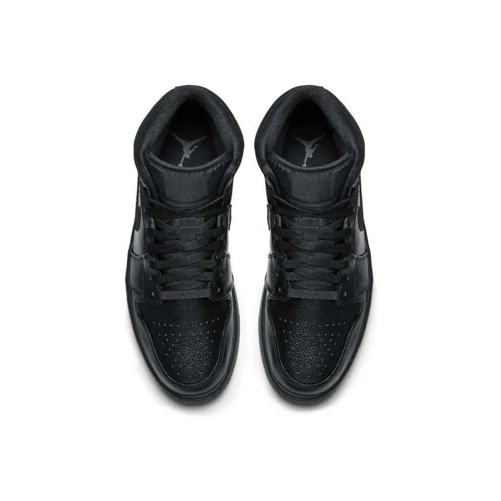 Jordan 1 Retro Mid Black Black/Black/Black (554724-030)