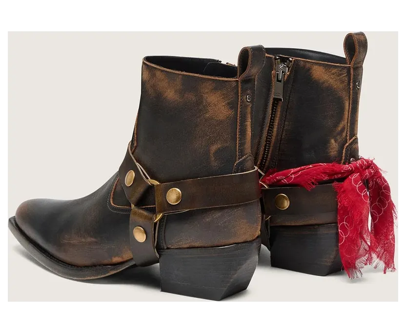 Golden Goose Debbie Boots In Black Leather With Removable Buckle And Bandana (GWF00545.F008800.90541) (4)