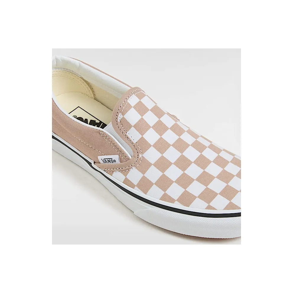 Vans Classic Slip-On Checkerboard Warm Taupe Brown White (VN000D6YE2V)