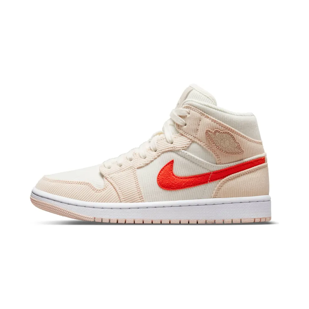 Jordan 1 Mid SE Corduroy Sail – “Sail / Orange Quartz-white-orange” (DA8009-108)