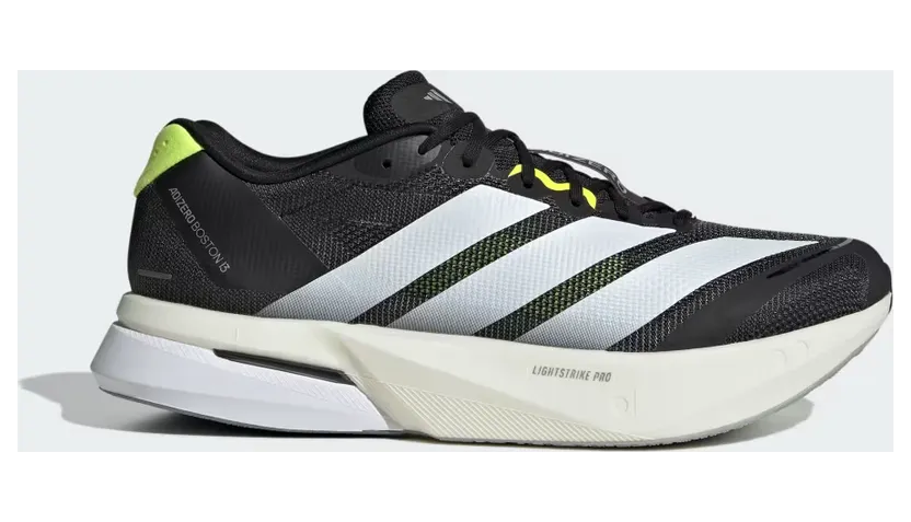 adidas Adizero Boston 13 “Core Black / Cloud White / Solar Yellow” (KH5603)