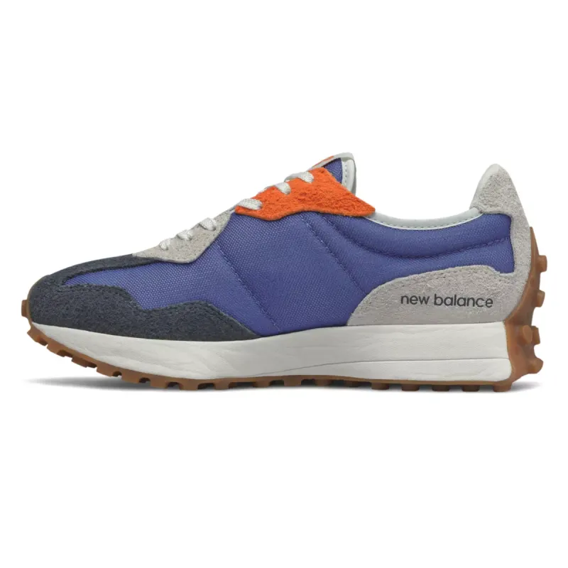 New Balance 327 Blue Grey (W) Magnetic Blue/Varsity Orange (WS327COC)
