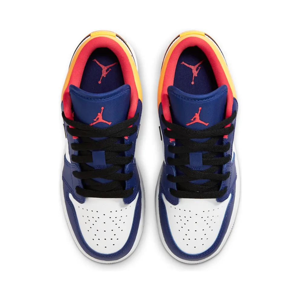 Jordan 1 Low Royal Yellow (GS) White/Track Red-Deep Royal Blue (553560-123)