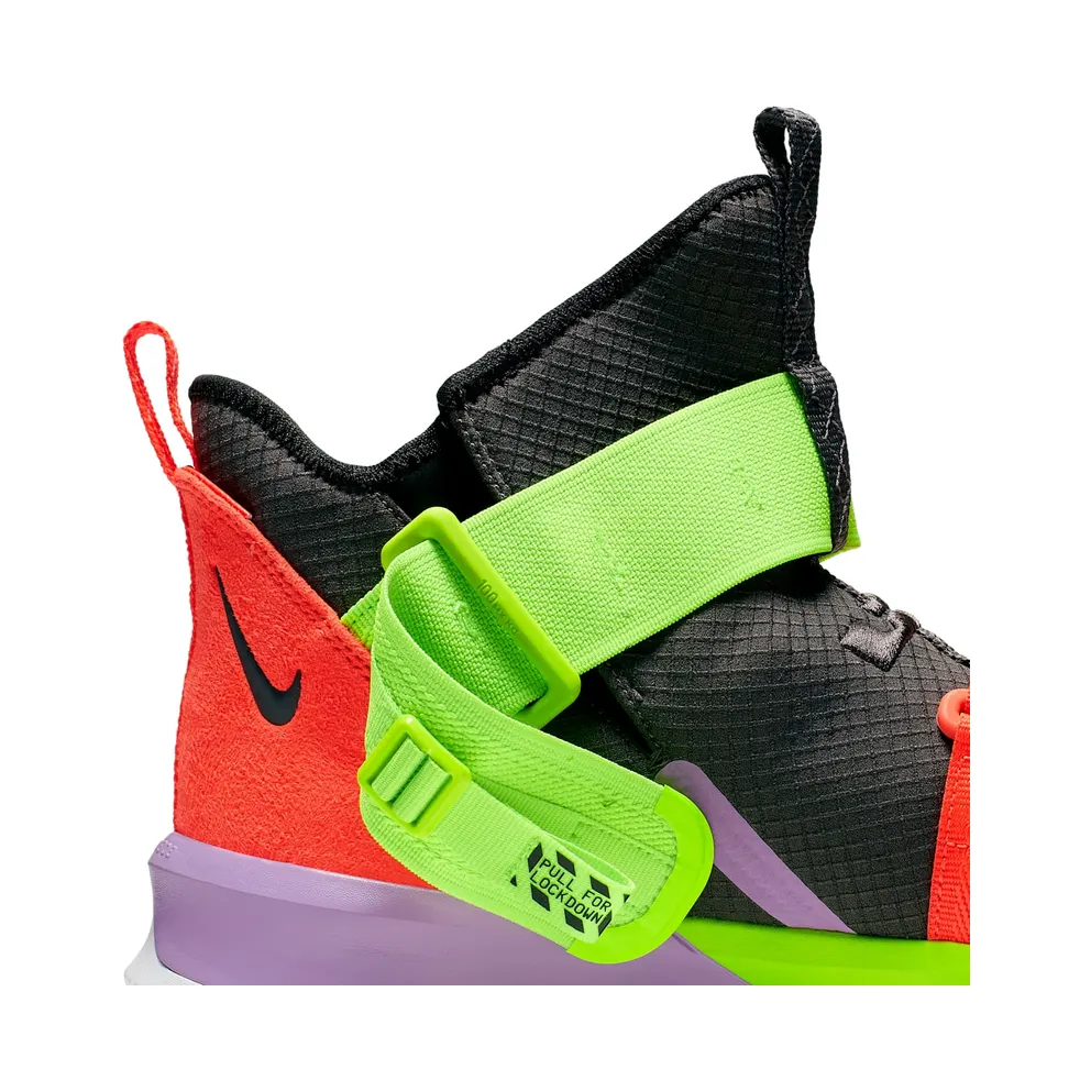 LeBron Soldier 13 Thunder Grey/Bright Crimson-Electric Green (AR4225-002)