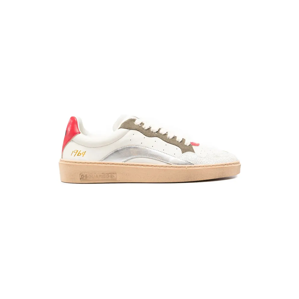 Dsquared2 Cracked-effect Panelled “White” (SNM0494 01509031 M4292)