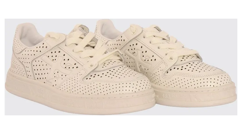 Premiata Perforated Leather Quinn Sneakers White (QUINN8251)