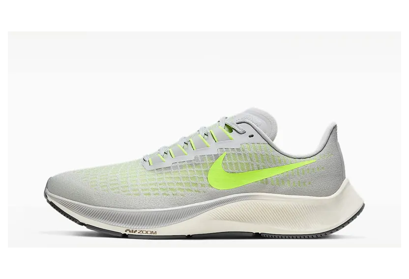 Nike Air Zoom Pegasus 37 “Grey Fog / Smoke Grey / Sail / Volt” (BQ9646-003)