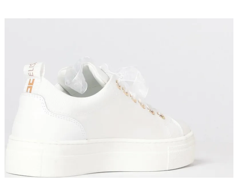Elisabetta Franchi Canvas Sneakers Ivory (F4A9E05281256139) (2)