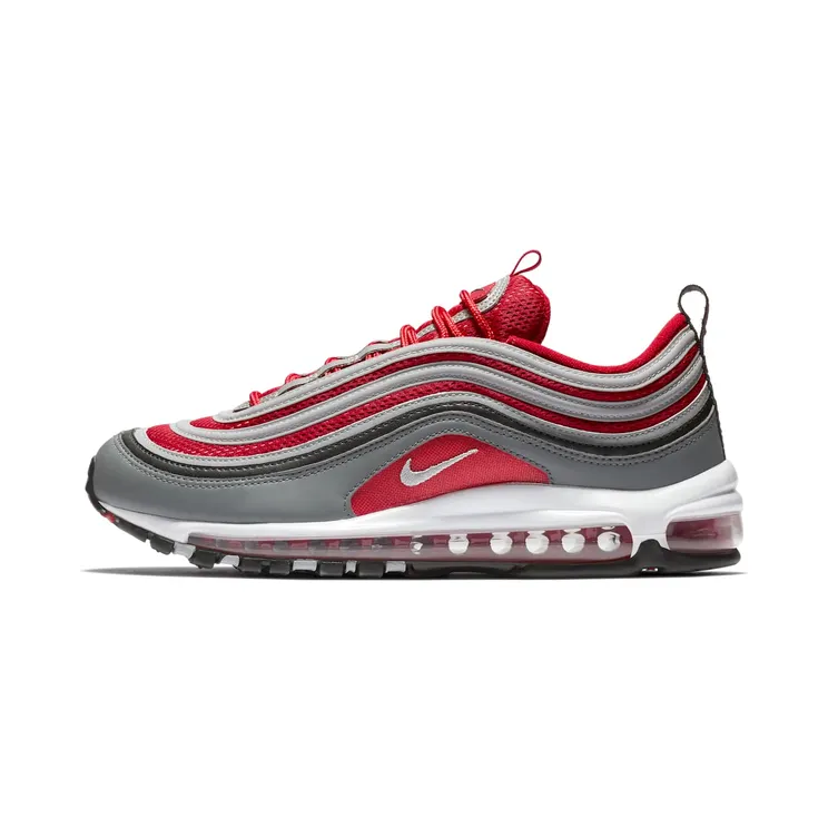 Nike Air Max 97 “Dark Grey / Gym Red / White / Wolf Grey” (921826-007)