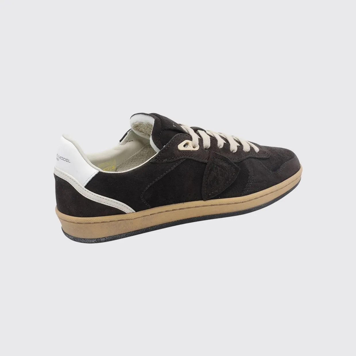 Philippe Model Pgal Suede Calfskin Low-Top Sneakers with Perforated Toe Brown (PGLUD004) (2)
