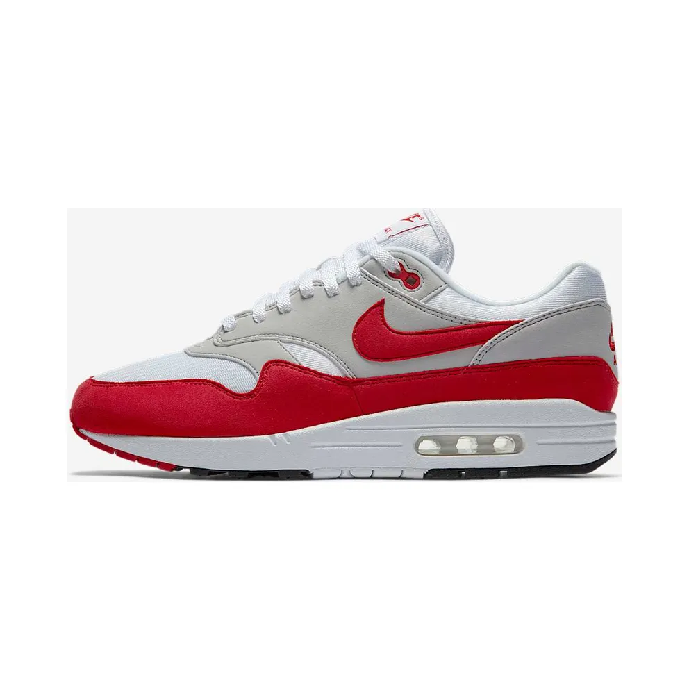 Nike Air Max 1 Anniversary Red (2017) White/University Red-Neutral Grey-Black (908375-100)