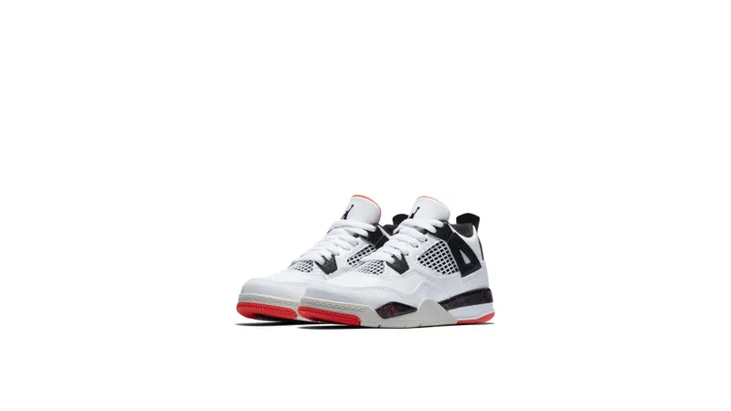 Jordan 4 Retro Flight Nostalgia (PS) White/Black-Bright Crimson-Pale Citron (BQ7669-116)