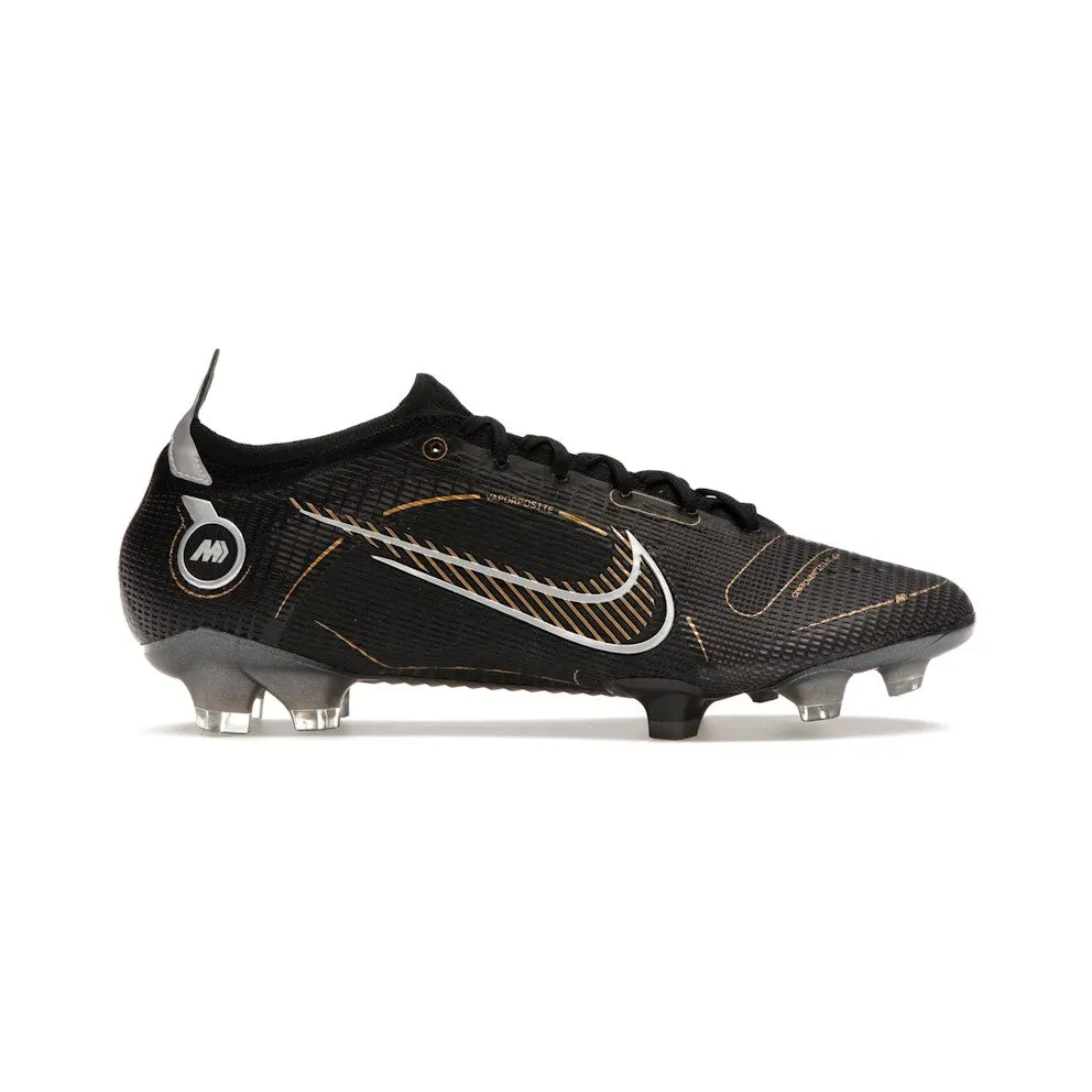 Nike Mercurial Vapor 14 Elite FG Black Metallic Silver Cave Stone Metallic Gold (DJ2837-007)