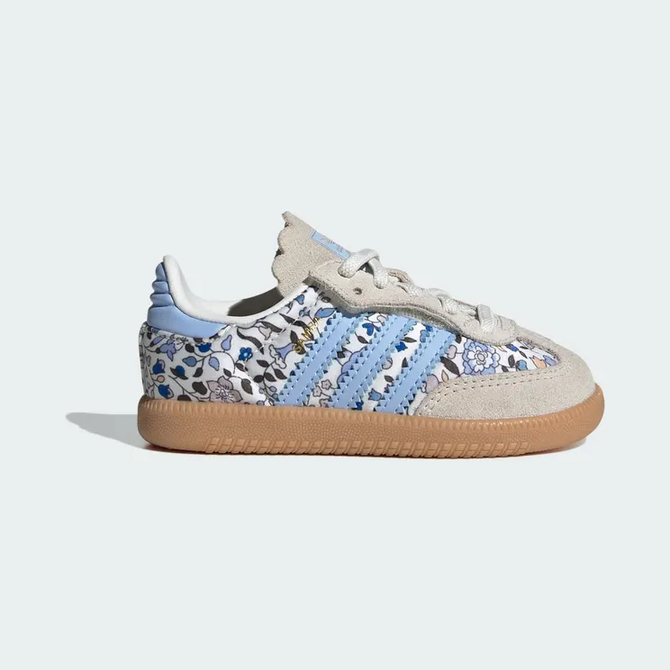 Adidas Samba OG x Liberty London met Elastische Veters Kids Blue / Off White / Gum (JP8081)