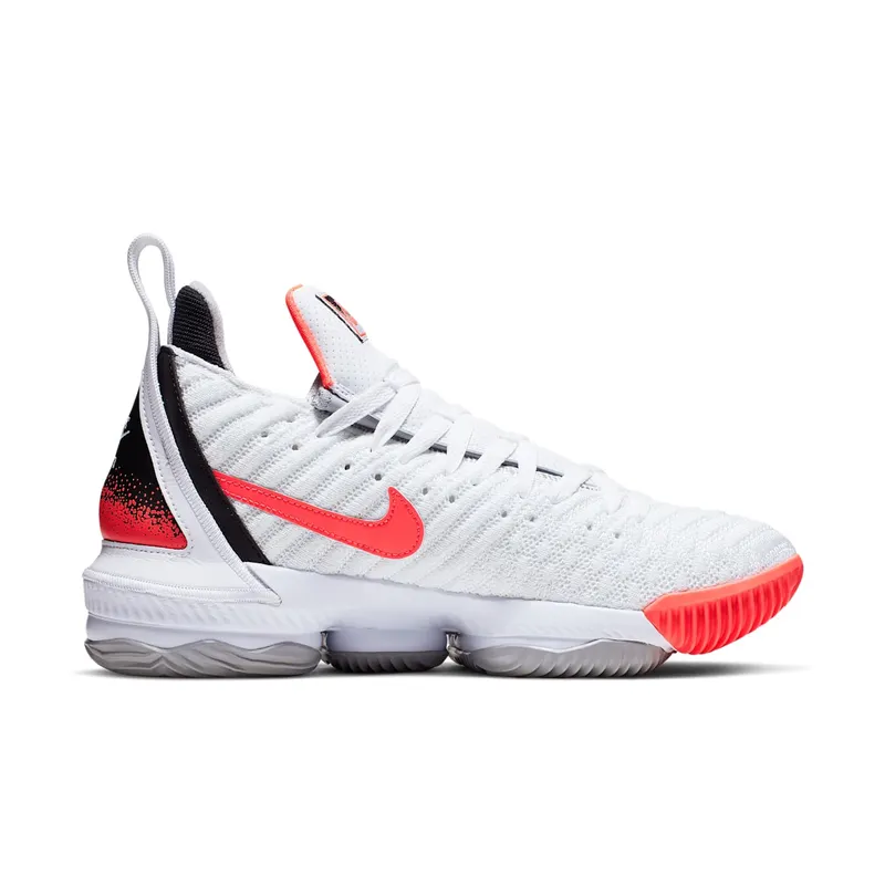 Nike LeBron 16 White Hot Lava White/Hot Lava-Flat Silver (CI1521-100)