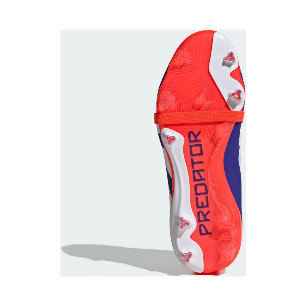 adidas Predator Elite Fold-over Tongue Firm Ground Boots Kids “Lucid Blue / Cloud White / Solar Red” (IH7582)
