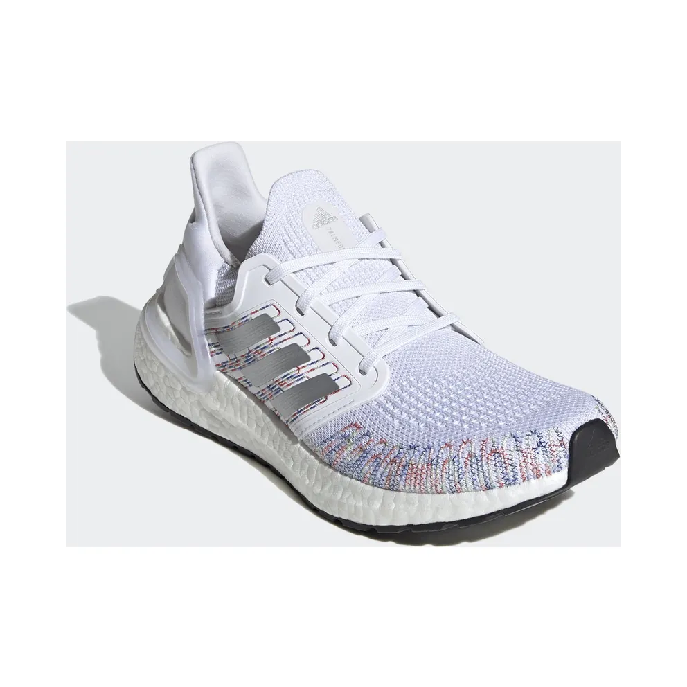 adidas Ultra Boost 20 White Multi (W) Cloud White/Silver Metallic/Multi-Color (EG0728)