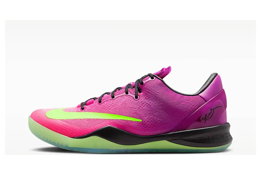 Nike Kobe 8 Protro Mambacurial “Red Plum / Pink Flash / Electric Green” (IO6253-500)