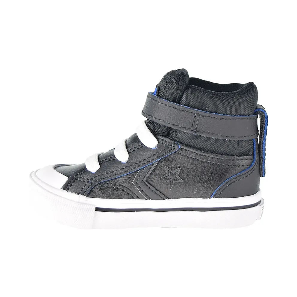 Converse Two-Tone Leather Pro Blaze Strap High Top Black/almost Black/hyper Royal (766051C)