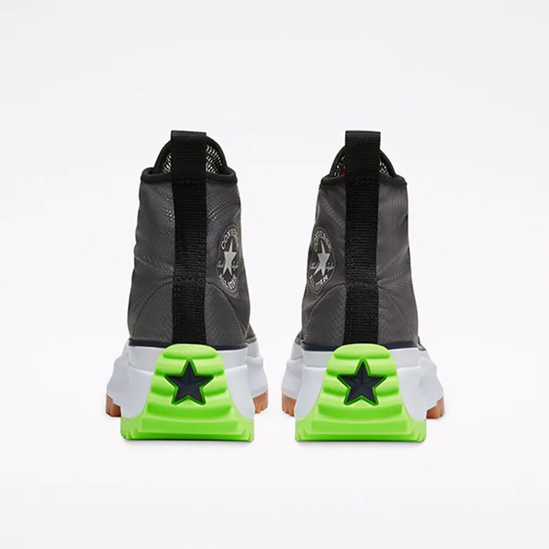 Converse Run Star Hike High Concrete Heat Black Black/White-Ghost Green (167852C)