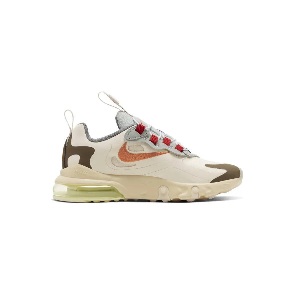 Nike Air Max 270 React Travis Scott Cactus Trails (PS) Light Cream/Starfish-Dark Hazel Style (CV2414-200)