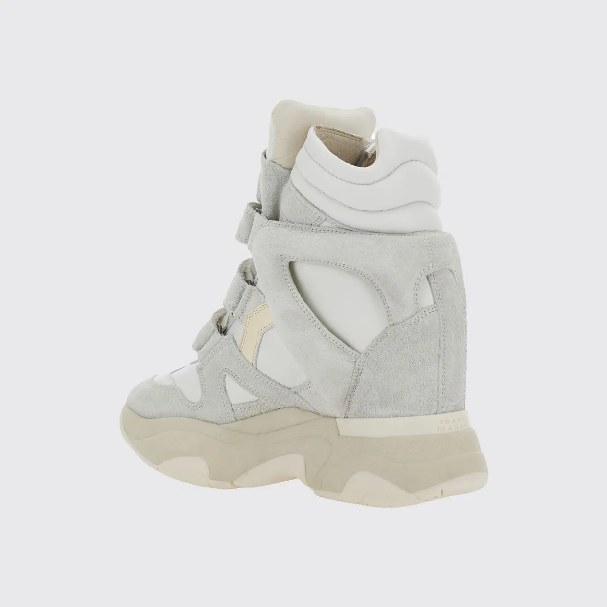 Isabel Marant Balskee High-Top Leather Wedge Trainers with Velcro White (BK0009FAA1E17S20WH) (2)