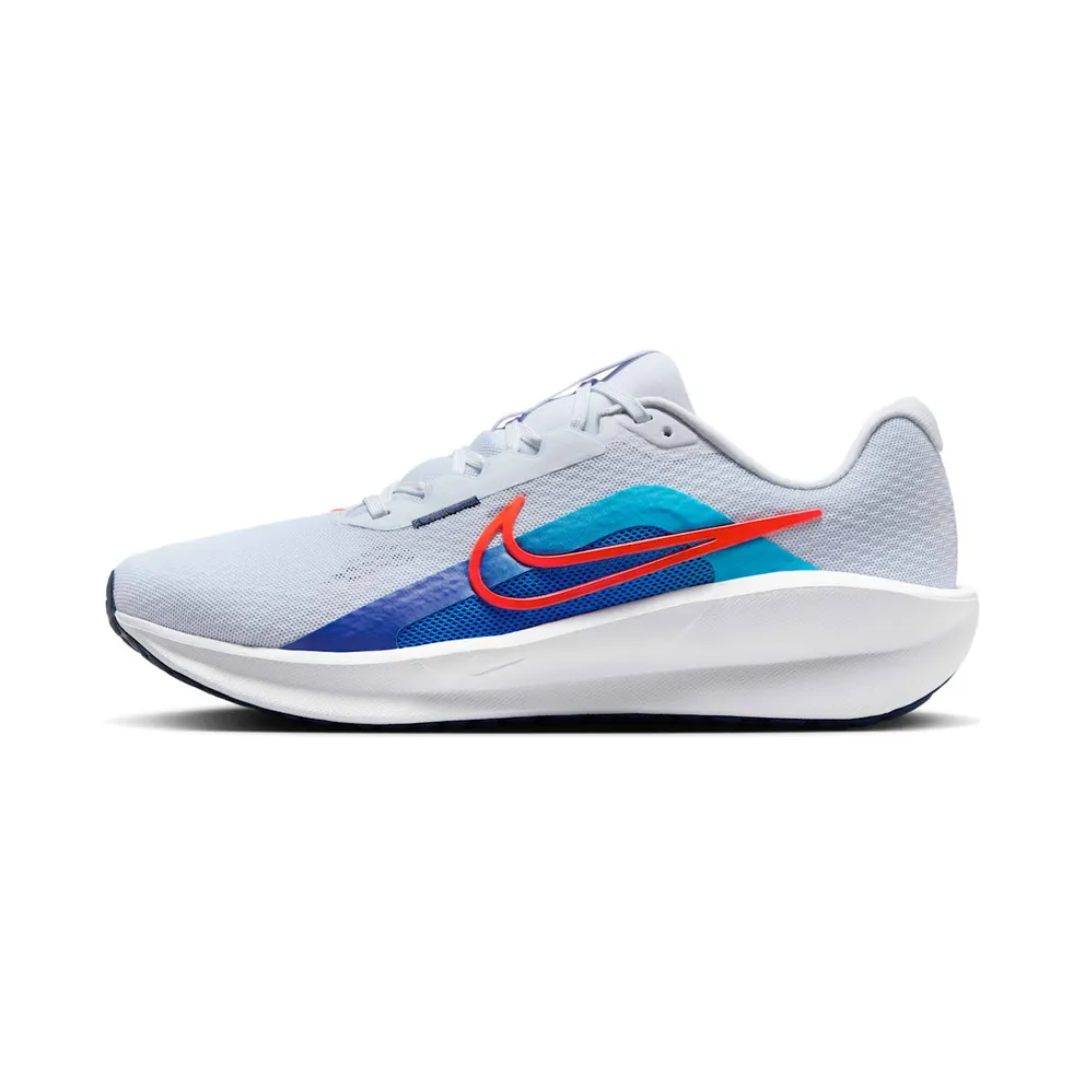 Nike Downshifter 13 Football Grey Deep Night Blue Lightning Bright Crimson (FD6454-012)