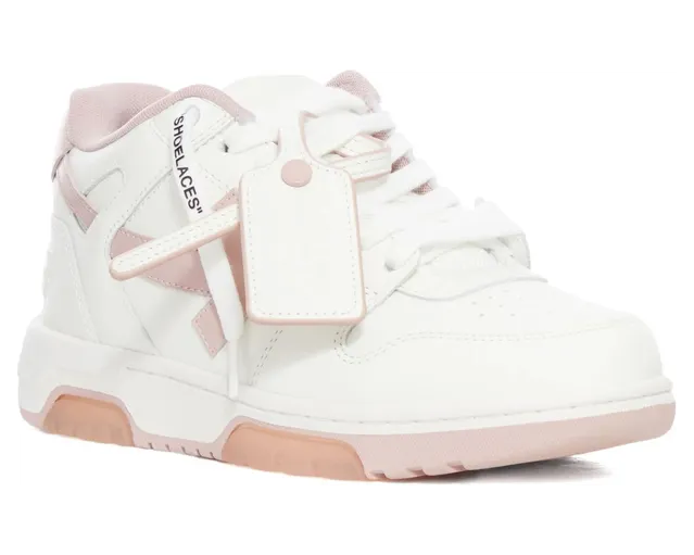 Off-white Lace-up Panelled Leather “White/Pink” (W259C9L018 WHIPK) (3)