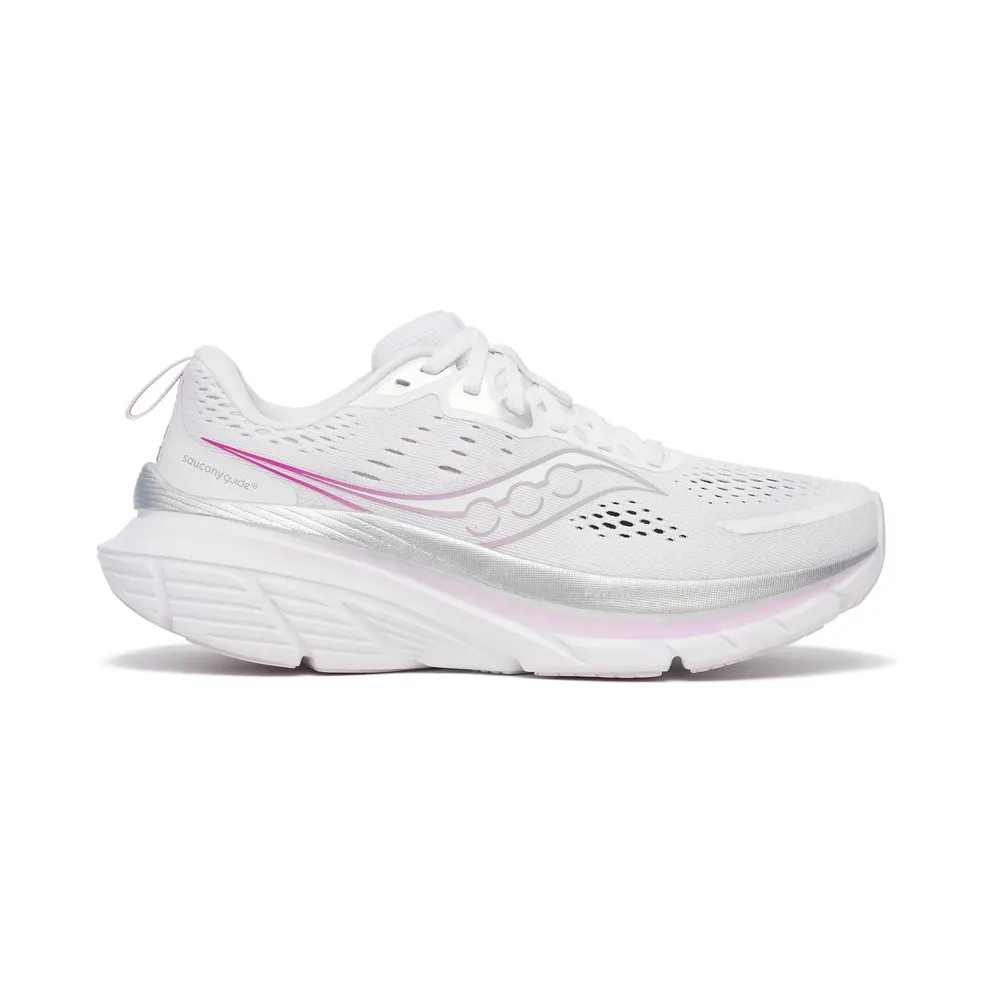 Saucony Guide 18 Womens “White Fuchsia” (S10998-160)