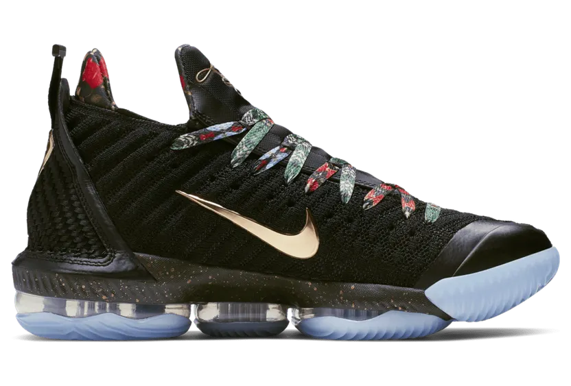 Nike LeBron 16 KC ‘Watch The Throne’ Black/Metallic Gold-Rose Frost (CI1518-001)