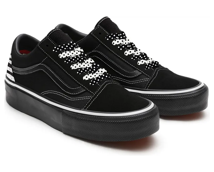 VANS Gepersonaliseerde Black Leather Zebra Old Skool Platform Zwart (VN0A3CST070)