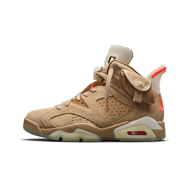 Jordan 6 Retro Travis Scott “British Khaki / Sail / Bright Crimson” (DH0690-200)