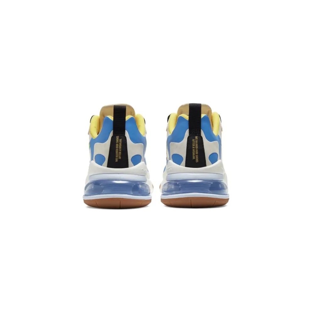 Nike Air Max 270 React Brand Heritage (W) Sail/Blue-Red-Yellow (CT1634-100)