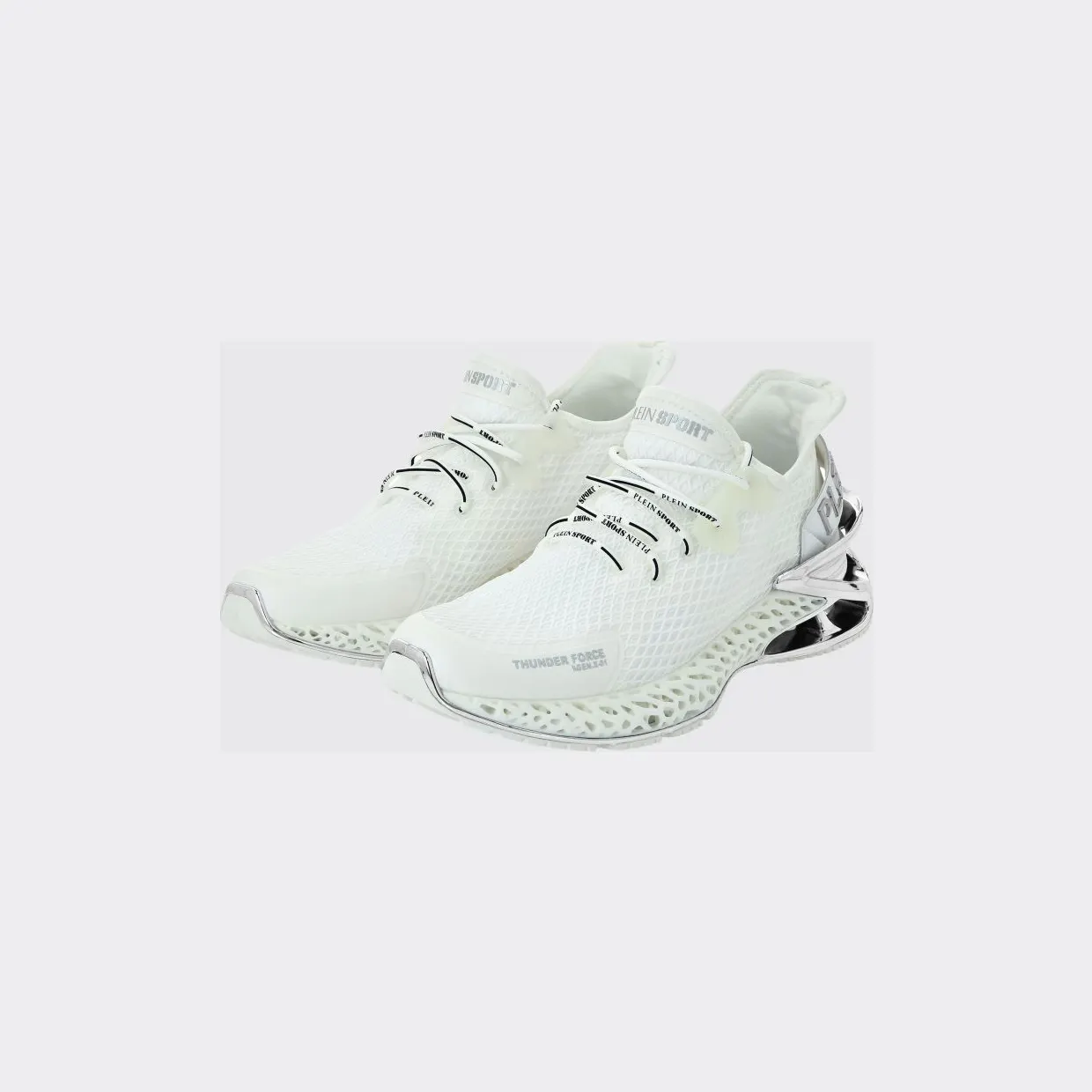 Plein Sport Thunder Force Gen. X-01 Mesh Low-Top Sneakers White (FABSUSC0335PTE003N0191)