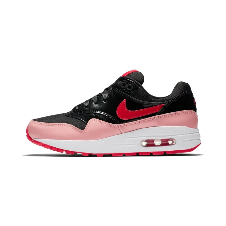 Nike Air Max 1 Valentine’s Day 2018 (GS) “Black / Bleached Coral / Speed Red” (AO1026-001)